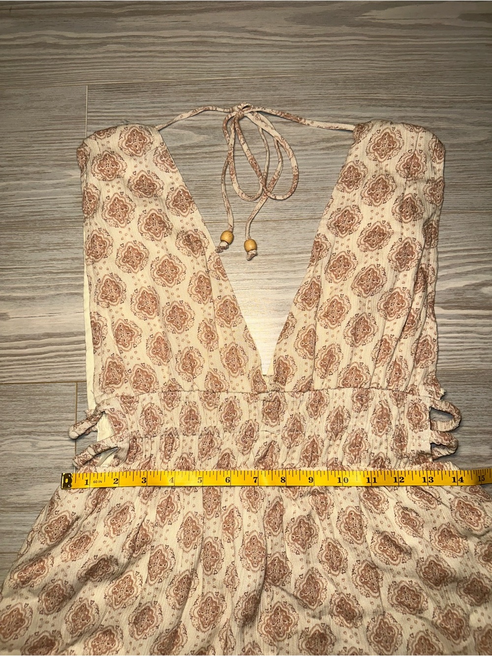 Papermoon White and Pink Printed V-Neck Mini Dress - Picture 8 of 10